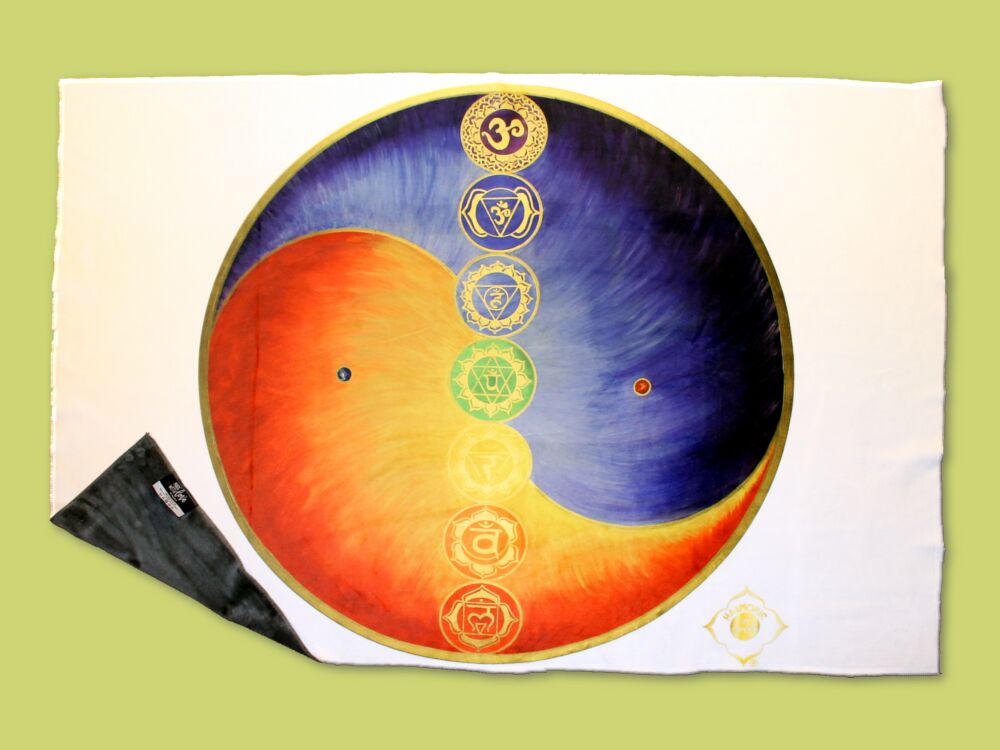 Premium Decke Yin Yang Chakren Rueckseite