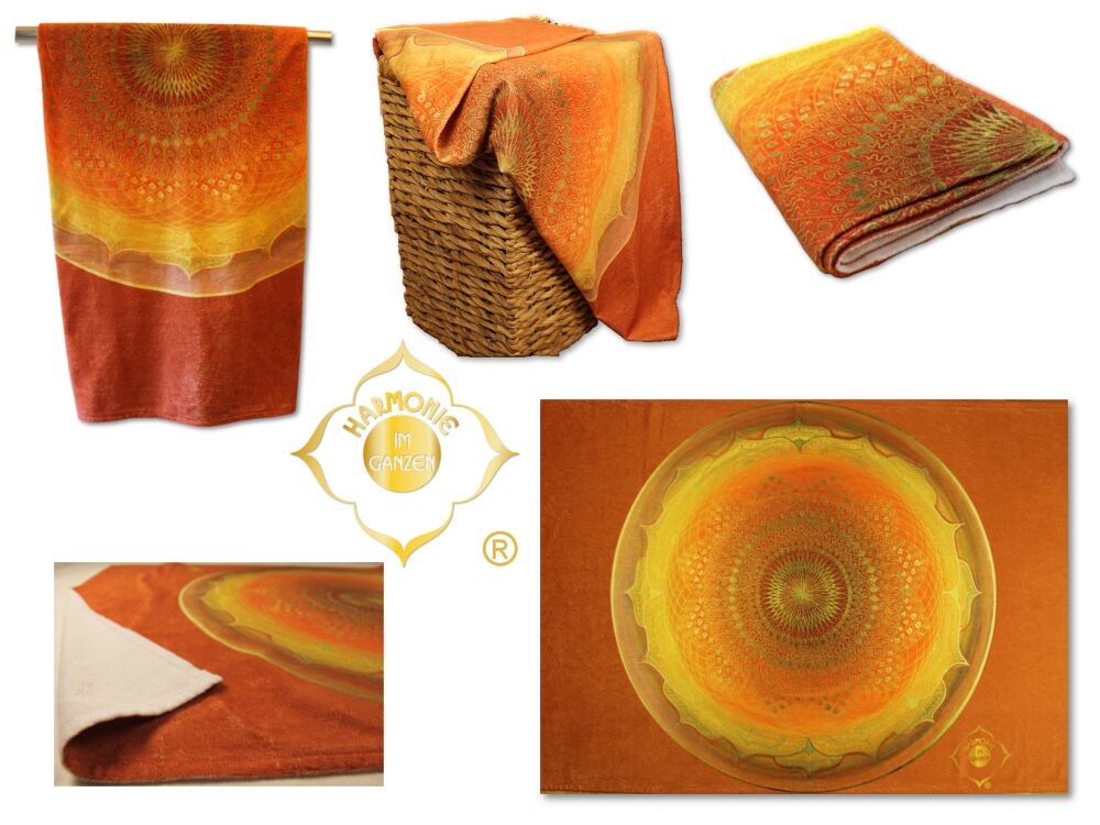 Badetuch Harmonie im Ganzen Mandala Muladhara_Collage