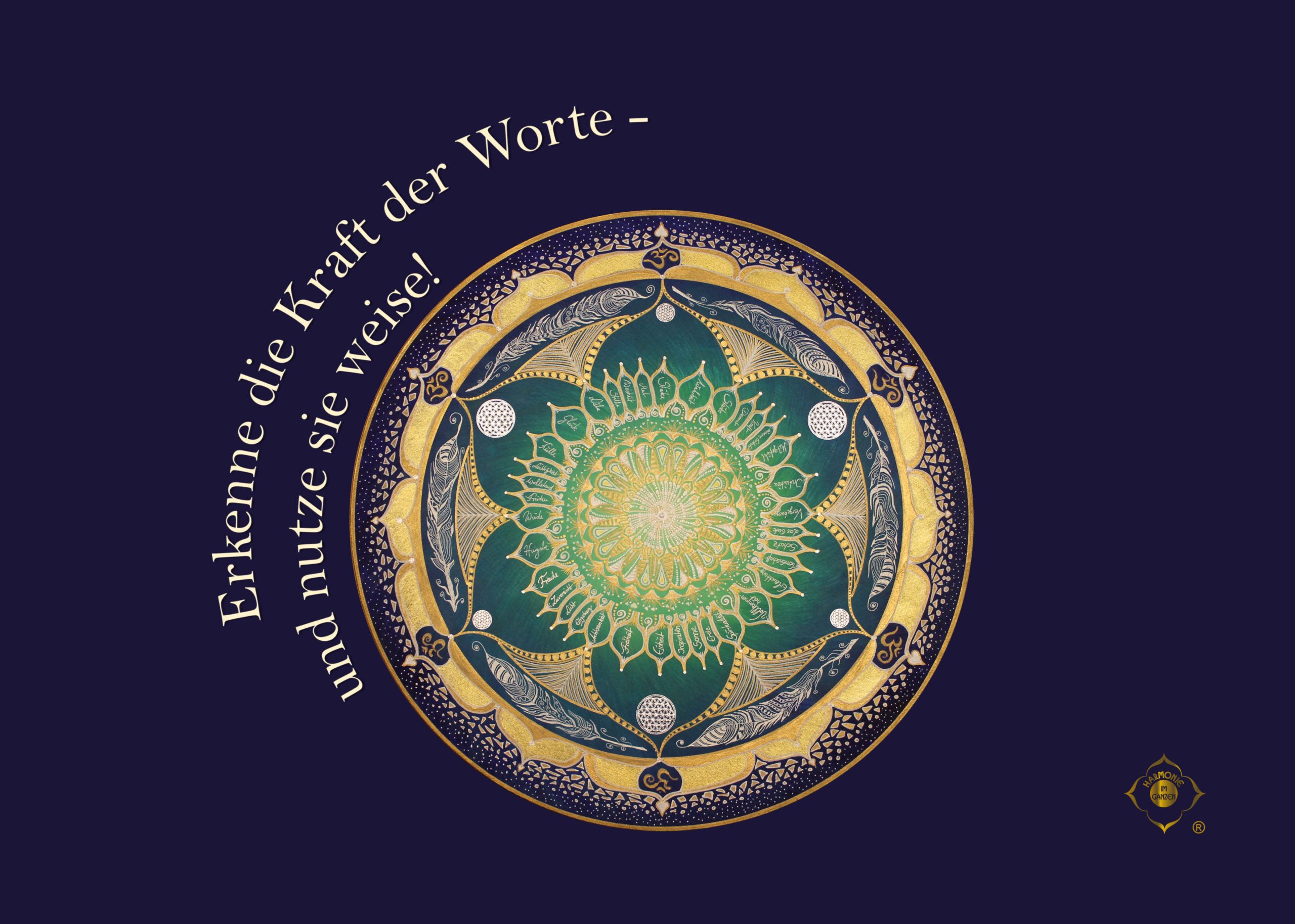 Teppich Mandala_50x70cm_Kraft der Worte